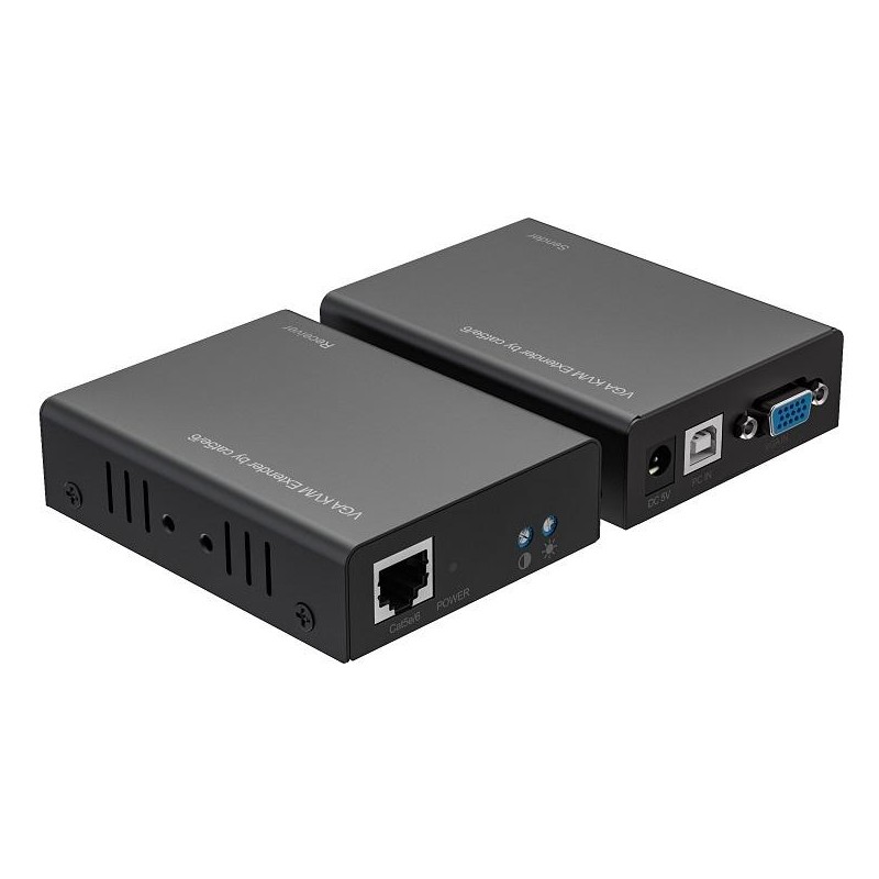 Kit TX-RX Extender VGA e USB,UTP a 300MT, 1080p@60Hz,Loopout