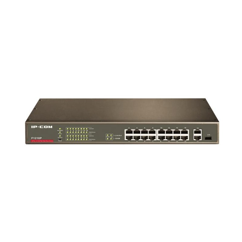 IP-COM F1218P 16-Port 10/100 PoE Web Smart Switch Managed L2