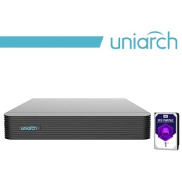 NVR Uniarch 4 Canali 8 Megapixel, 4 Porte PoE,1 HardDisk 1TB