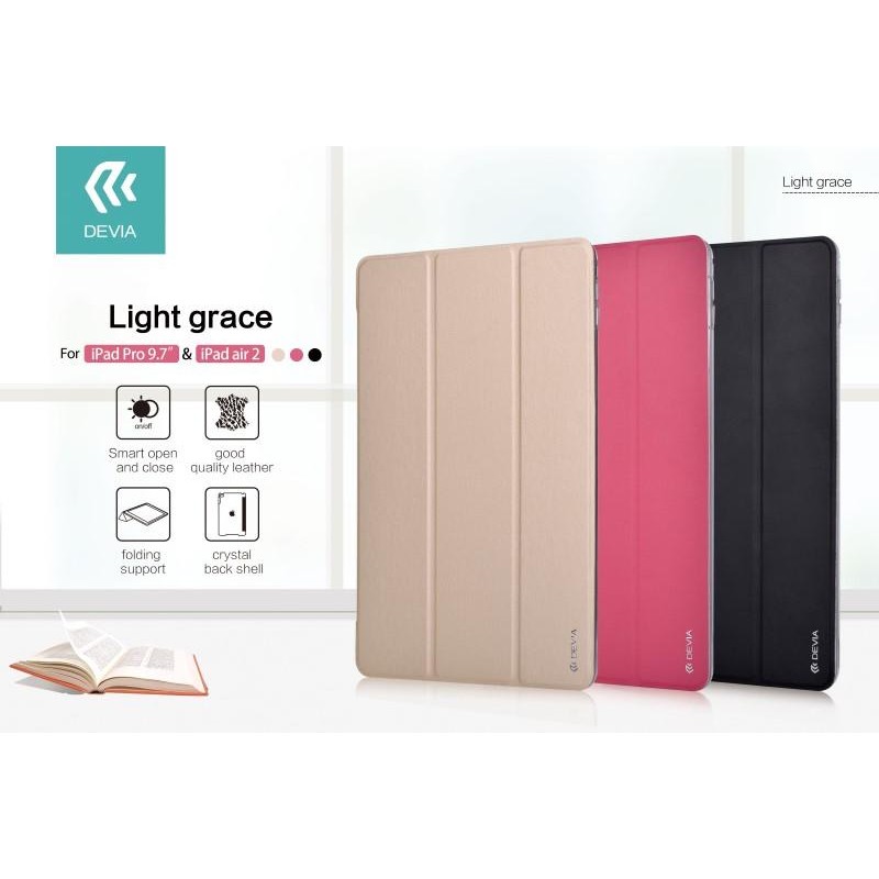 Cover Light grace Per iPad Air 2 & Pro 9.7 con On/Off Gold