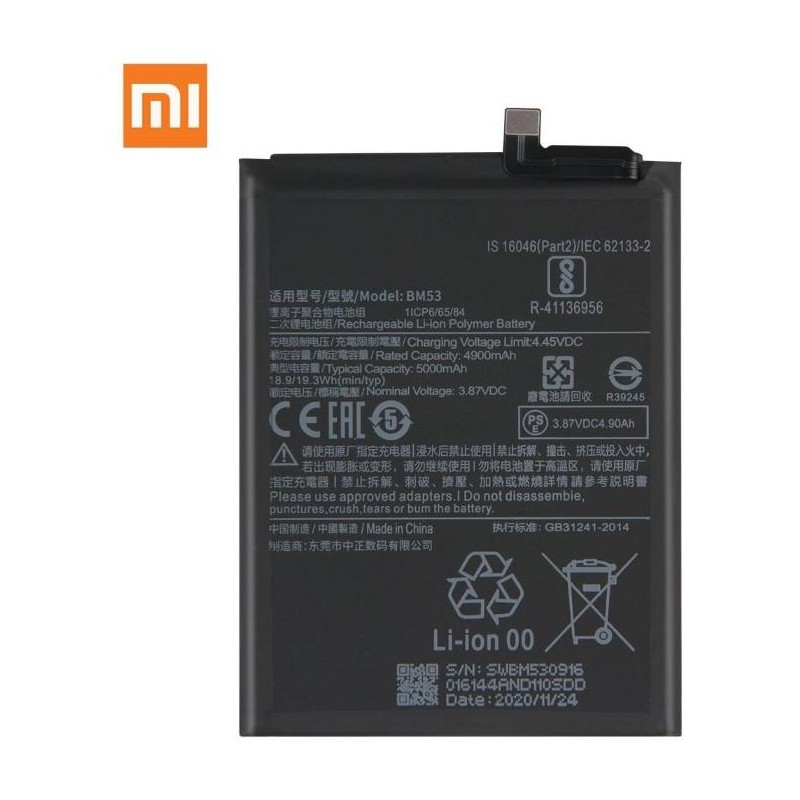 Batteria Originale per Xiaomi Mi 10T/Mi 10T Pro BM53 