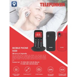 Telefono Cellulare Telefunken S520 Rosso