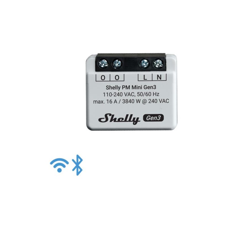 Shelly Mini PM Gen 3 - Smart module 4 Input 16A  AC WiFi/BT + PM