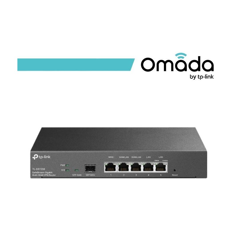 Omada Gateway Router VPN Gigabit Multi-WAN SafeStream - ER7206