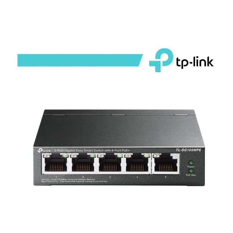 TP-Link 5-Port Gigabit Easy Smart Switch con 4-Porte PoE+