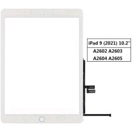 Touch per iPad 9 10.2'' con pulsante Home A2602 A2603 Bianco